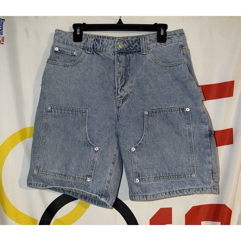 Sumwon Denim Double Knee Shorts Medium Baggy Y2K Jorts